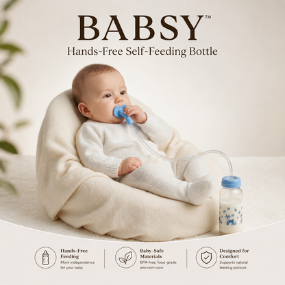 Babsy™ Hands-Free Self-Feeding Bottle for Babies - 240 ml