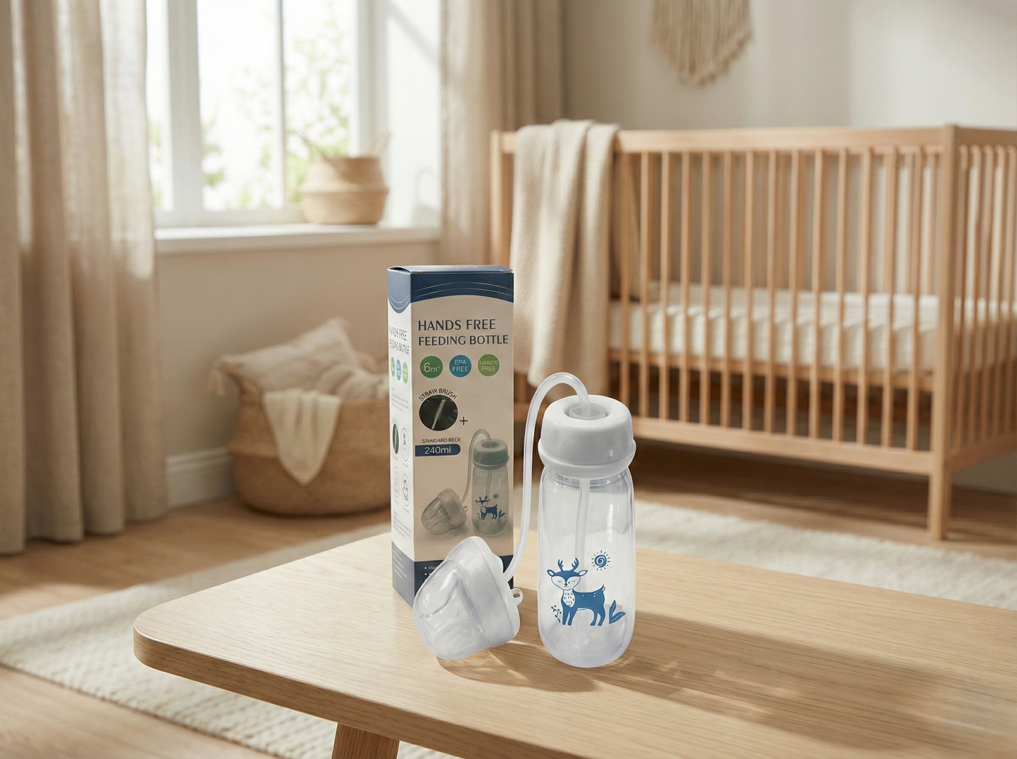 Babsy™ Hands-Free Self-Feeding Bottle for Babies - 240 ml